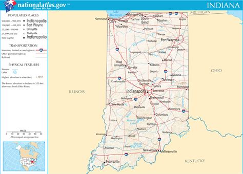 Indiana Cities Map - Guide of the World