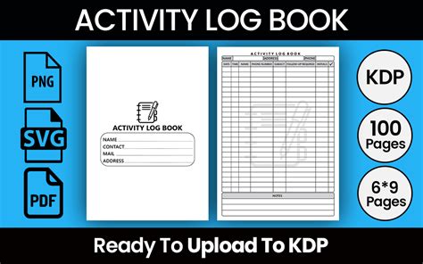 Image result for Activity Log Book Template