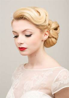 Vintage Style Wedding Hair And Makeup by Bridal Hair And Makeup Vintage Style Updo Lip Vintage Style Wedding Hair And Makeup