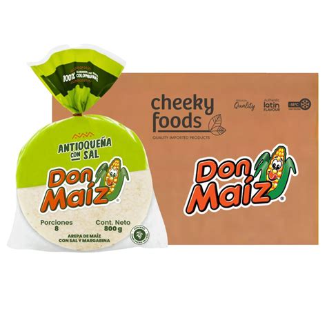 Frozen White Corn Arepa with Salt Don Maiz Box (12 x 800g) – Cheeky Foods