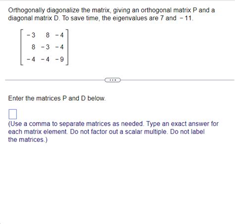 Image result for Orthogonal Transformation Matrix Diagonalization