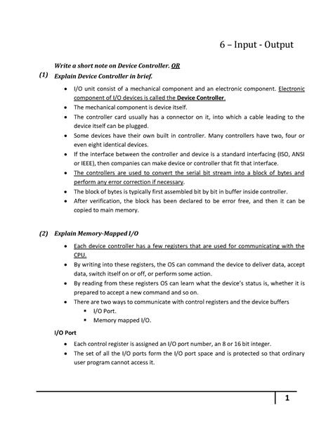 3140702 OS GTU Study Material Notes Units-6 - (1) Write a short note on ...
