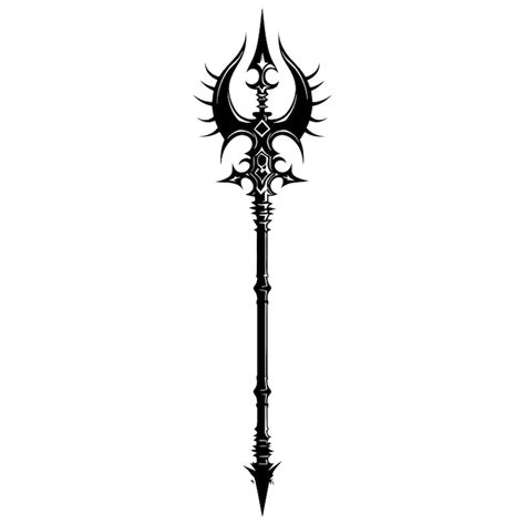 Silhouette mace weapon in mmorpg game black color only | Premium AI ...
