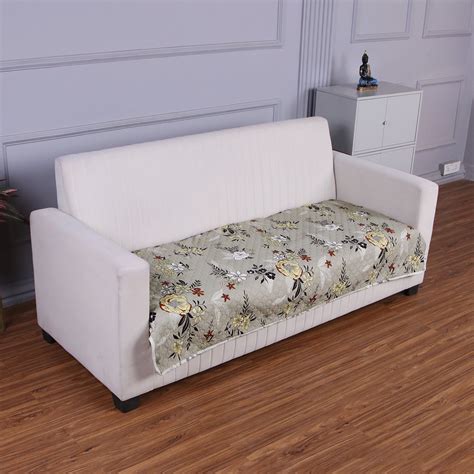 Tropical Leaves Quilted Sofa Mat Cover | 1/2/3 Seater | Anti Slip ...