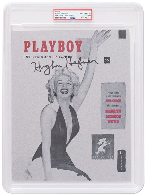 Lot Detail - Hugh Hefner Signed Photo of the First ''Playboy'' Magazine ...