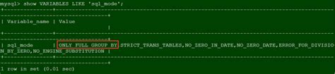 Image result for SQL Mode Only Full Group By