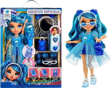 Rainbow High Creative Crystals Skyler - Blue 11” Fashion Doll with ...