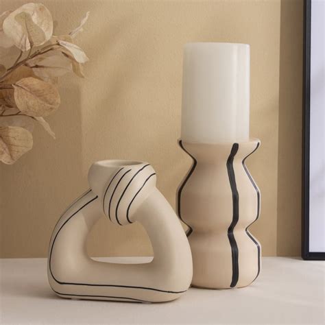 Buy Acroma Est Hae Ceramic Knot Candle Holder from Home Centre at just ...