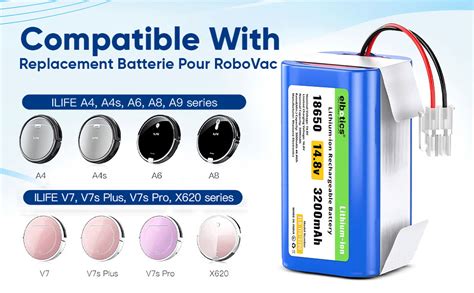 ELBOTICS® 14.4V/14.8V 3200mAh Li-ion Replacement Battery Pack for ILIFE ...