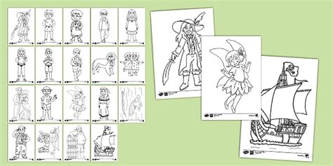 Peter Pan Colouring Sheets (teacher made) - Twinkl