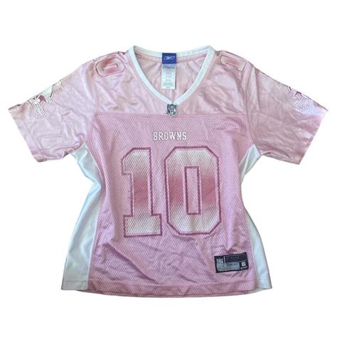 cutest pink football jersey 💖 🏈 browns, from the... - Depop