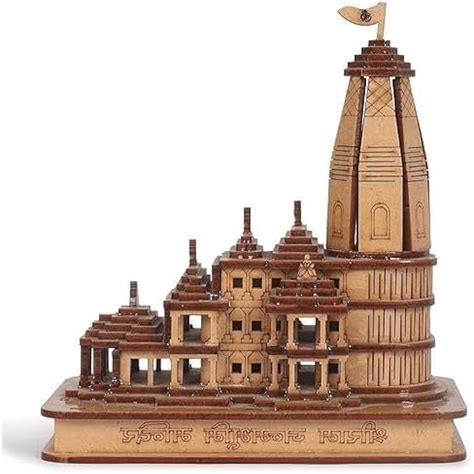 Shri Ram Mandir Ayodhya 3D Model Wooden Hand Carved India | Ubuy