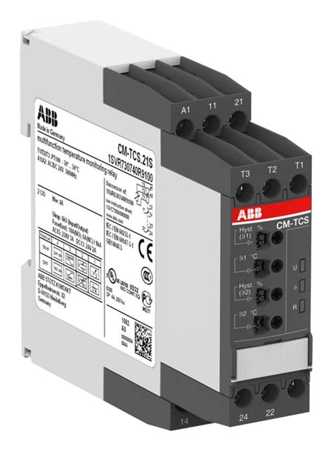 1SVR730740R9100 CM-TCS.21S ABB | ABB Temperature Monitoring Relay, 3 ...