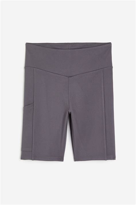 Pocket-detail cycling shorts - Dark grey - Ladies | H&M IN