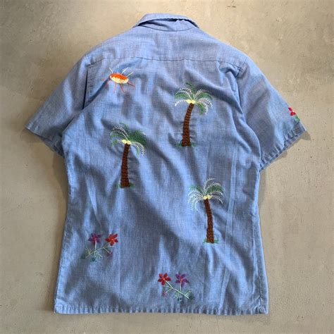 Vintage Embroidery Chambray Shirts | ohal vintage&remake