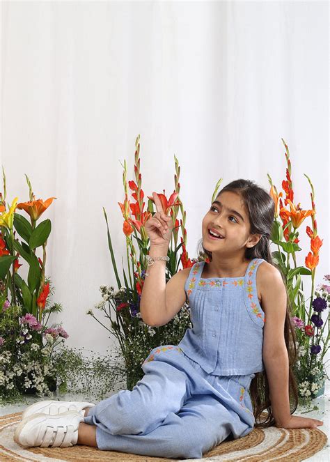 Girls Embroidered Top with Pants Clothing Set - The Tribe Kids