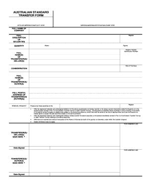 STANDARD TRANSFER FORM - Macquarie Group - Fill and Sign Printable ...