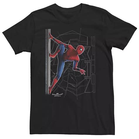 Big & Tall Marvel Spiderman Web Crawler Poster Tee