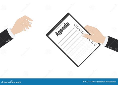 Clipboard Agenda. Vector Illustration Flat Design. Isolated on ...