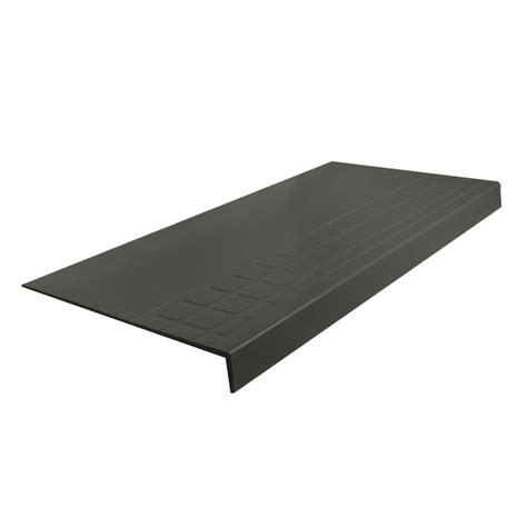 FLEXCO #800 Series Rubber Stair Tread 12.25-in x 42-in Black Brown ...