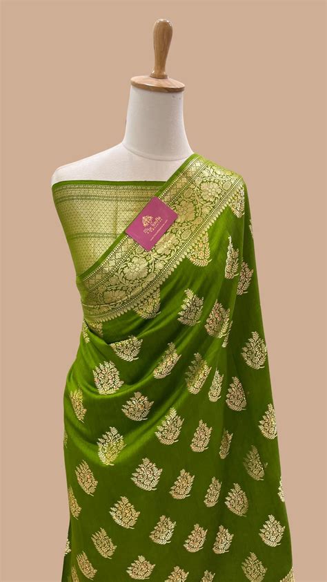 Pure Chiniya Silk Banarasi Saree – The Crafts Banaras