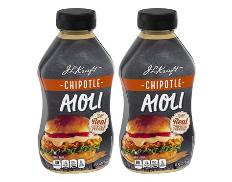 J.L Kraft Chipotle Aioli Spread with Real Chipotle Peppers - 2 Pk (24 ...