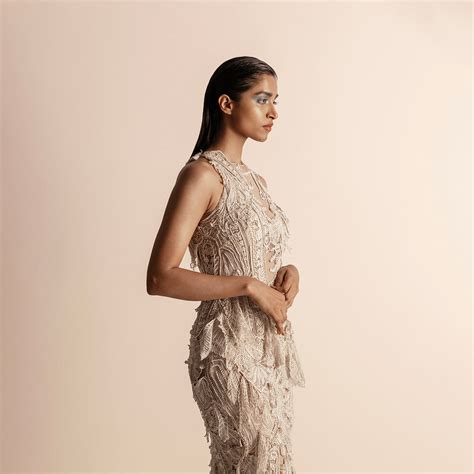 3D EMBELLISHED VANA PEARL GOWN – Abhishek Sharma