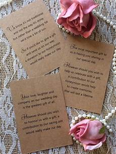 Wedding Gift Money by 25 50 Wedding Gift Money Poem Small Cards Asking For Wedding Gift Money