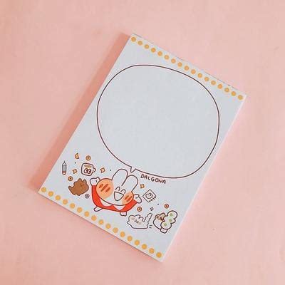 2 PCS Cute Cartoon Bread Bunny Note Book Hand Memo Material Notes Can ...