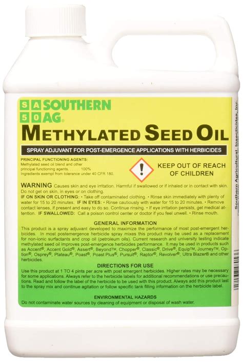Southern Ag Methylated Seed Oil (MSO) Surfactant, 32oz - 1 Quart ...