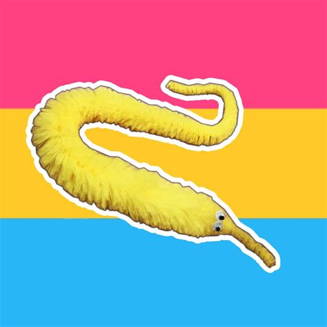 pan worm on a string icon | Fuzzy worms aesthetic, Lgbt pride art, Worms