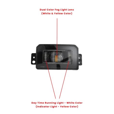 OEM Dual Color Lens Fog Light with Drl for Tata New Safari