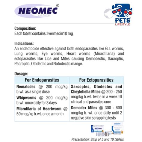 INTAS Neomac Ivermectin Tablet | Vet Medicine India