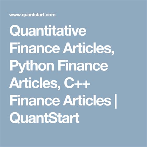 Image result for Python Quantitative Finance Course