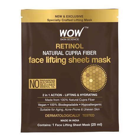 Buy WOW SKIN SCIENCE CHARCOAL CUPRA FACE LIFTING MASK SHEET 25ML Online ...