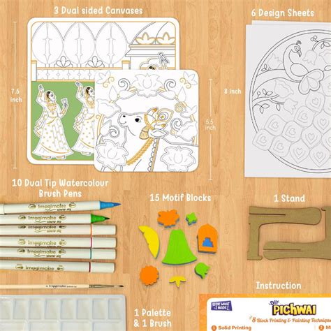 Imagimake DIY Pichwai Art Kit | Make 12 Paintings — Toycra
