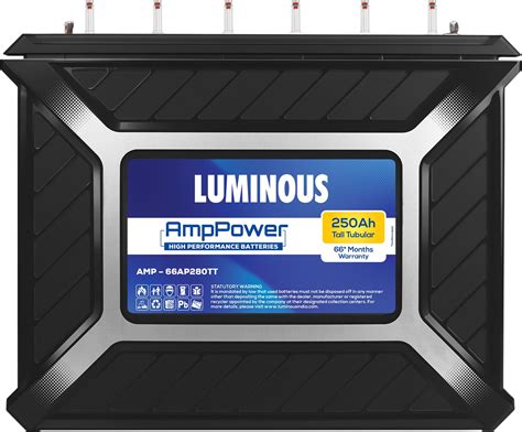 Luminous AmpPower 66AP280TT Tall Tubular Inverter Battery