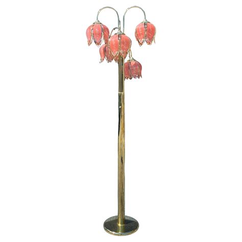 Mid Century Modern Vintage Hollywood Regency White Glass Lotus Flower ...