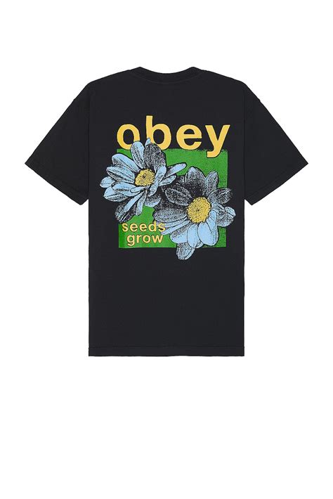 Obey Seeds Grow Tee in Vintage Black | REVOLVE