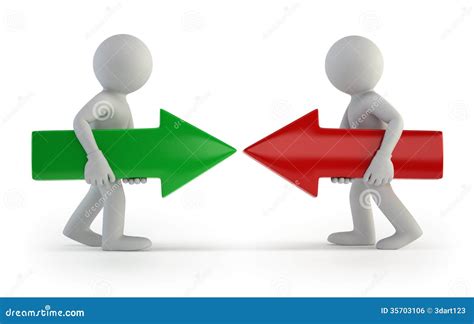 3d Small People - Against Each Other Stock Illustration - Illustration ...