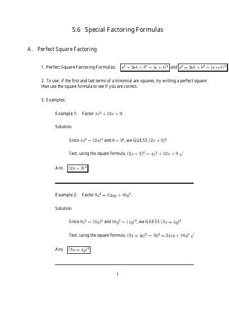 Image result for Factorisation Formulas