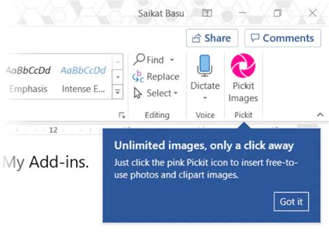 Install Add-Ins Word 2016 的图像结果