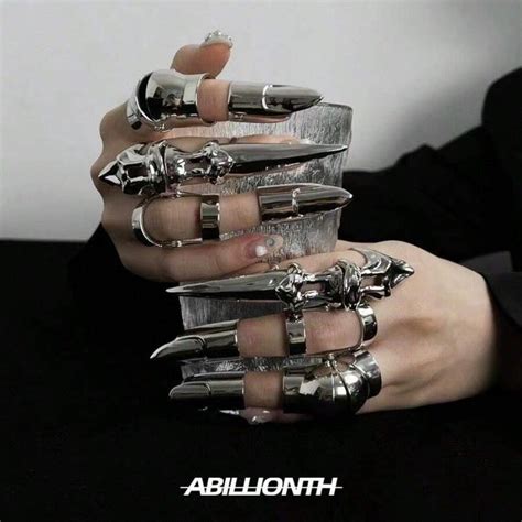 Anillo de nudillo de exoesqueleto de metal ajustable, diseño exclusivo ...