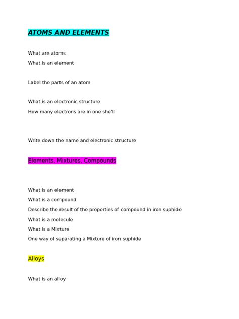 Science Revision Notes 的图像结果