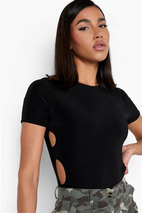 black double layer bodysuit
