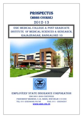 Fillable Online esipgirnr kar nic PROSPECTUS 2012-13 - esi-pgimsr ...