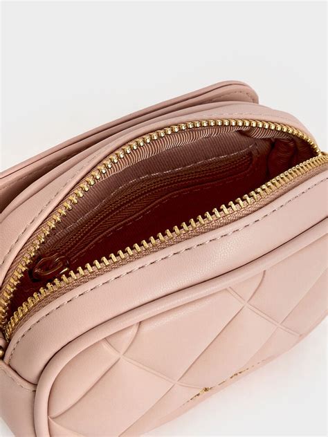 Light Pink Arwen Quilted Mini Bag - CHARLES & KEITH IN