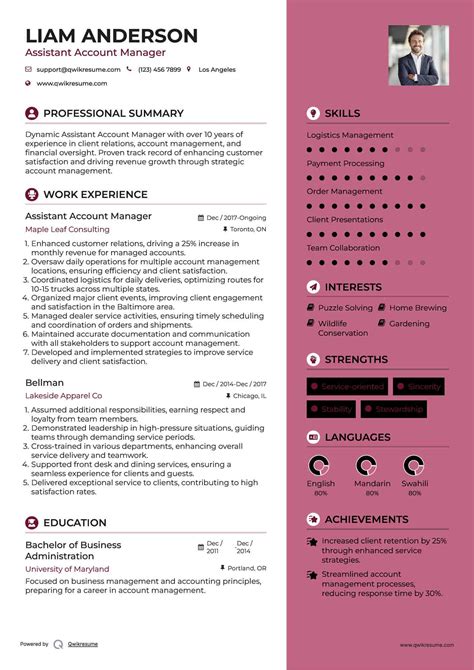 10+ Assistant Account Manager Resume Samples & Templates for 2025