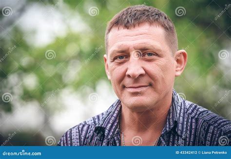 Portrait of Middle Aged Man Stock Photo - Image of lying, reclining ...