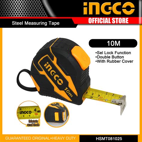 INGCO HSMT081025 Steel Measuring Tape Measure 10M x 25MM IHT | Lazada PH